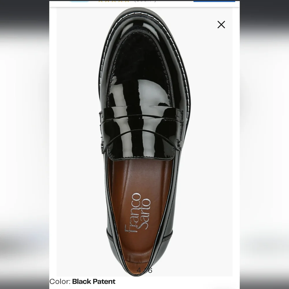 Frano Sarto | Cassandra Black Patent Leather Penny Loafers - Picture 4 of 13